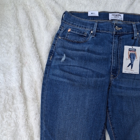 Denizen from Levi's Medium Indigo Skinny Jeans with Distressed Details - Picture 7 of 10
